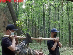 Girl Captured Bound In A Forest(2)