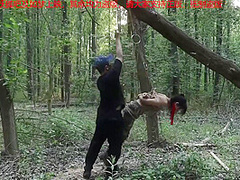 Girl Captured Bound In A Forest(2)