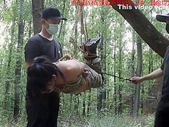 Girl Captured Bound In A Forest(2)