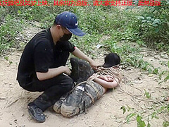Girl Captured Bound In A Forest(2)