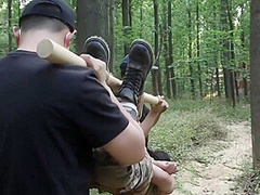 Girl Captured Bound In A Forest(2)