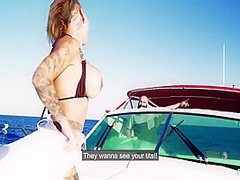 Gina Snake And Chica S In Busty Spanish Tattooed Milf Pussy Pounded On Boat 9 Min