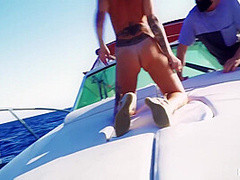 Gina Snake And Chica S In Busty Spanish Tattooed Milf Pussy Pounded On Boat 9 Min