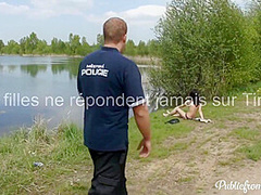 French Skinny Milf Outdoor Horny Sex