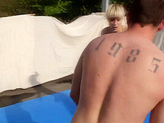 Kerstin's aggressive fighting session outdoors by Femdom Austria