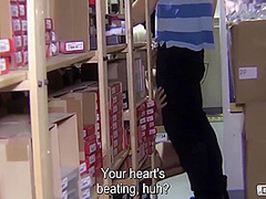 Blue-eyed German Blonde Fucked In The Sex Toys Warehouse 11 Min