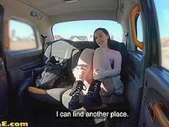 European amateur taxi babe in stockings pussyfucked outdoor