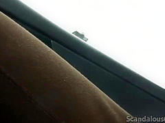 Naughty brunette teen masturbates
