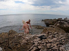 Naked Beach Day On Vacation In Croatia Enjoying Sun On Both Ingrida And Miss Pussycat