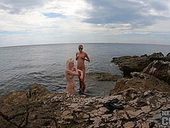 Naked Beach Day On Vacation In Croatia Enjoying Sun On Both Ingrida And Miss Pussycat