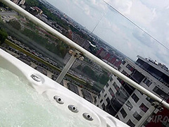 Ginger Lea And Miss Pussycat Have Some Outdoor Sunbathing Dildo Mutual Masturbation And Jacuzzi Time