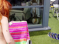 Ginger Lea And Miss Pussycat Have Some Outdoor Sunbathing Dildo Mutual Masturbation And Jacuzzi Time