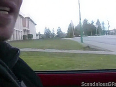 Amateur public slut sucks on little cock