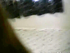 Amateur public slut sucks on little cock