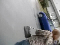 Naughty public teen whore sucks off dick