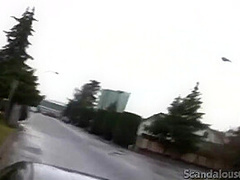 Naughty public teen whore sucks off dick