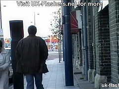 British BBW Flashing in Public Bars and Streets