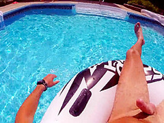 Wet Cock And Pussy Games By The Pool