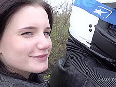 Biker Hard Fucked Teen Queenlin in The Ass - Big Anal Gape - Big Natural Tits VK089 - AnalVids