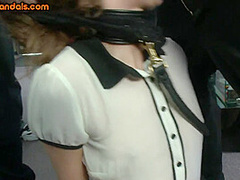 21yo public chick hard fucked in gangbang BDSM action