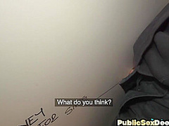 Public dirty 21yo slut drilled in bathroom in missionary