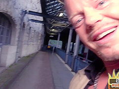 Redhead busty babe fucked in public outdoor by sex date