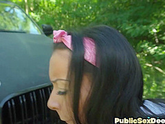 Public petite cab slut smashed in missionary outdoor
