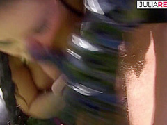 Full Body Leather Fucking Outdoors With The Slave