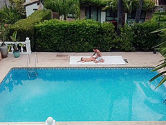 Chris Diamond And Tru Kait In Fucking Hard On The Pool Terrace And 8 Min