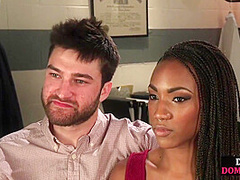 Ebony BDSM domina fucked by doctor in front cuckold BF