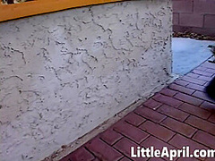 Little April licked out by tasty petite brunette