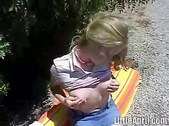 Little April Masturbate and Outdoor Orgasm