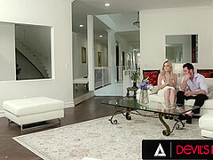 DEVILS FILM - My Husband Brought Home His teen 18+ Mistress And I Watch Him Fuck While Masturbating