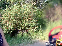 Inked public babe fucked by sex date outdoor in amateur sex