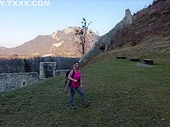 Caught! Recognized By Strangers While Hiking In The Mountains! Now Im Already Fucking In A Castle!