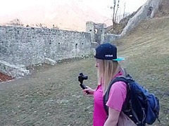 Caught! Recognized By Strangers While Hiking In The Mountains! Now Im Already Fucking In A Castle!