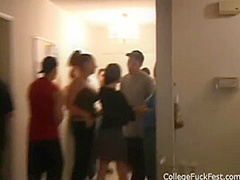 College teen doggystyled so hard she bumps head