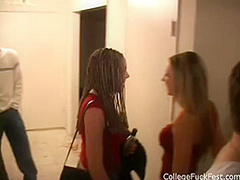 College teen doggystyled so hard she bumps head