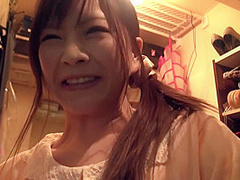 Slim and hairy Japanese wife spends entire day stark naked