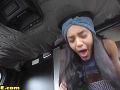 Car 21yo ebony slut penetrated outdoor in doggystyle