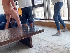 Crazy Public Threesome and Backstage Blowjob - PissVids