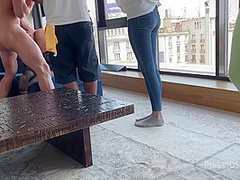 Crazy Public Threesome and Backstage Blowjob - PissVids