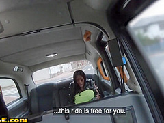Bigtitted ebony pierced slut ridingdick in cowgirl in taxi