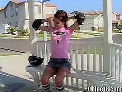 Chloe 18 Fingering Pussy and Cumming