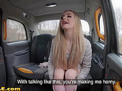 Cab 21yo tattooed slut smashed from behind by car driver