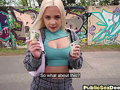 Real public 21yo slut POV fucked after deepthroating cock