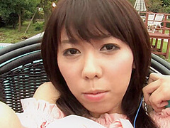 Horny Girl Masturbates Then Gets A Hard Fuck Outdoors