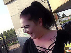 BBW public lady with tattoos fucked outdoor by sex date