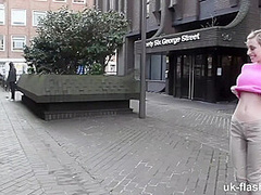 Pissing Myself Waiting for the Train! Cheeky Chessie Kay for UK-Flashers