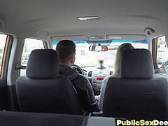 Bigtitted driving instructor smashed by student in public